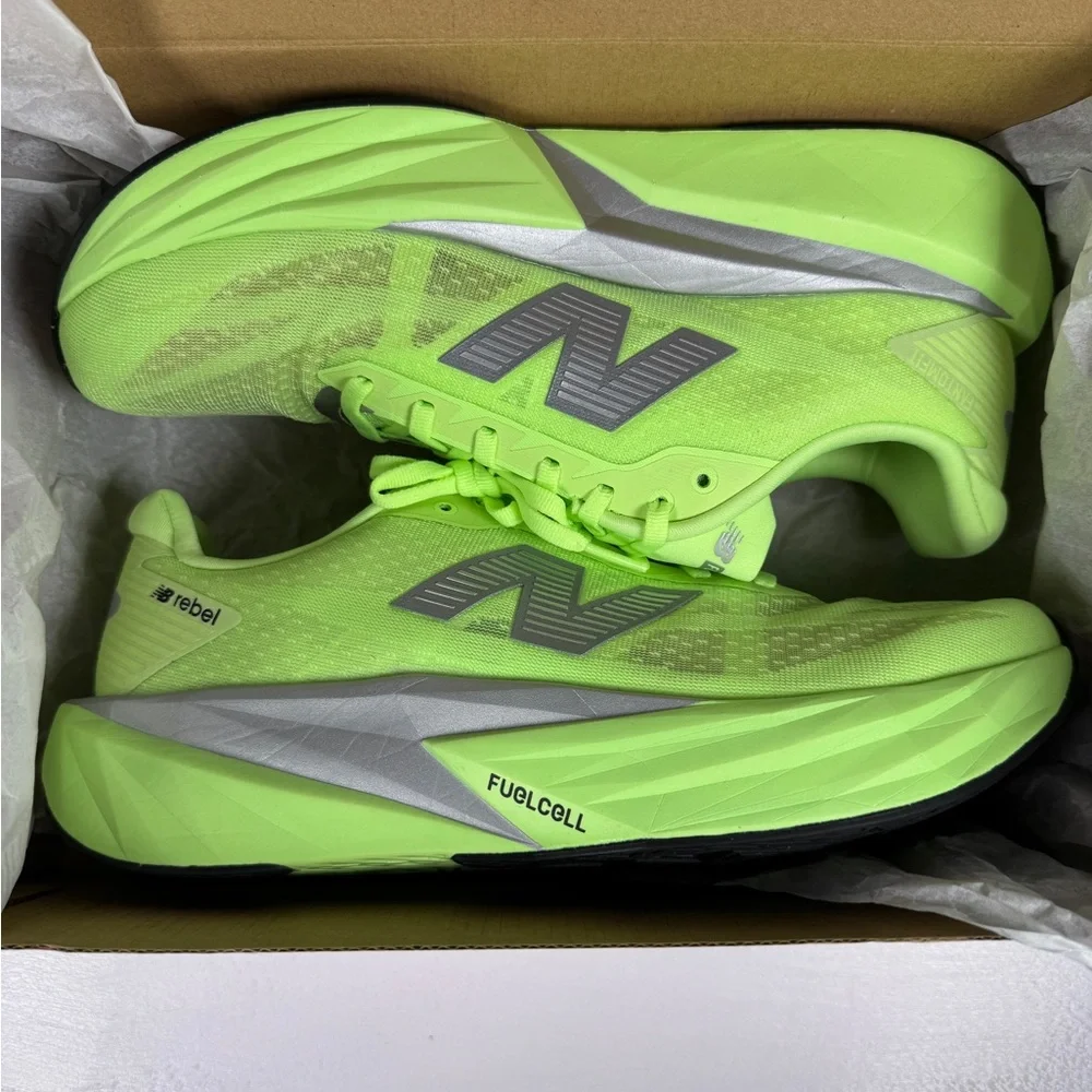 New Balance FuelCell Rebel v5 Shoes Mens 11 Mint Flash Green Silver Metallic - Picture 7 of 8